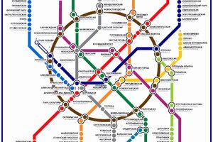 Карта метро Москвы - главная транспортная система столицы